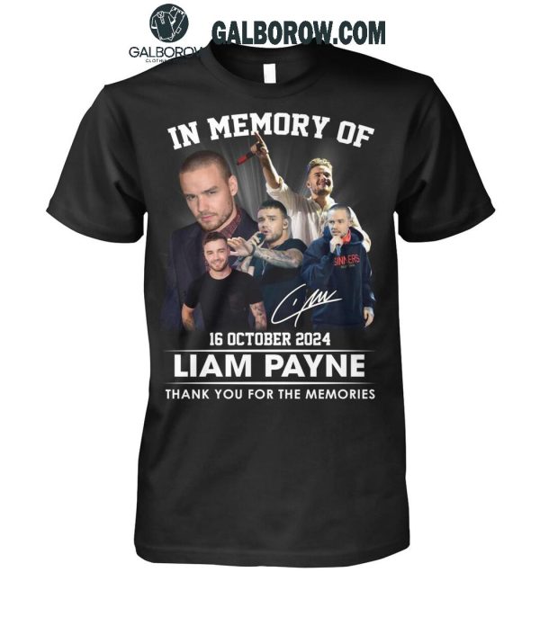 One Direction In Memory Of Liam Payne 2024 Thank You For The Memories T-Shirt