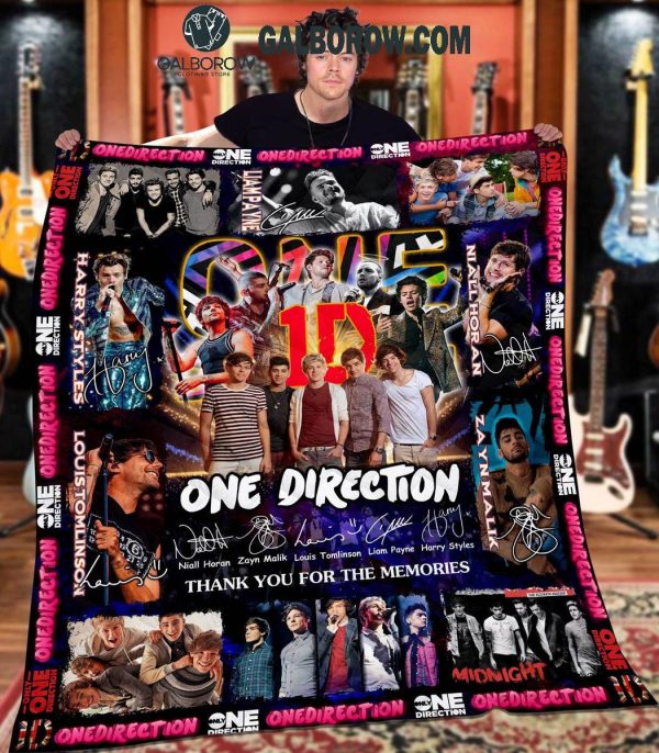 One Direction Thank You For The Memories All Member Fleece Blanket Quilt