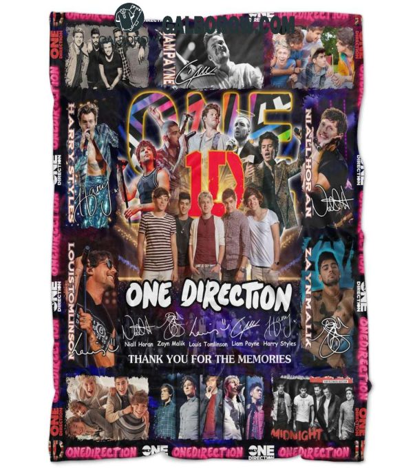 One Direction Thank You For The Memories All Member Fleece Blanket Quilt