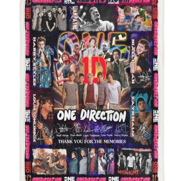 One Direction Thank You For The Memories All Member Fleece Blanket Quilt