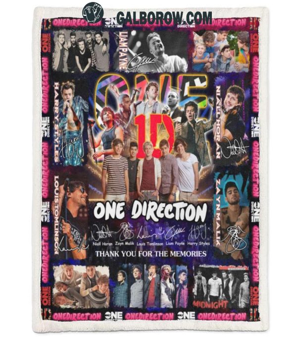 One Direction Thank You For The Memories All Member Fleece Blanket Quilt