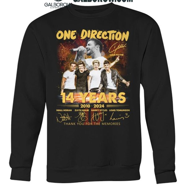 One Direction Thank You For The Memories Of 14 Years T Shirt