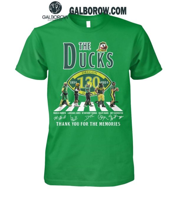 Oregon Ducks Thank You For 130 Years Of The Ducks Legends T-Shirt