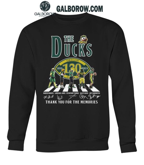 Oregon Ducks Thank You For 130 Years Of The Ducks Legends T-Shirt