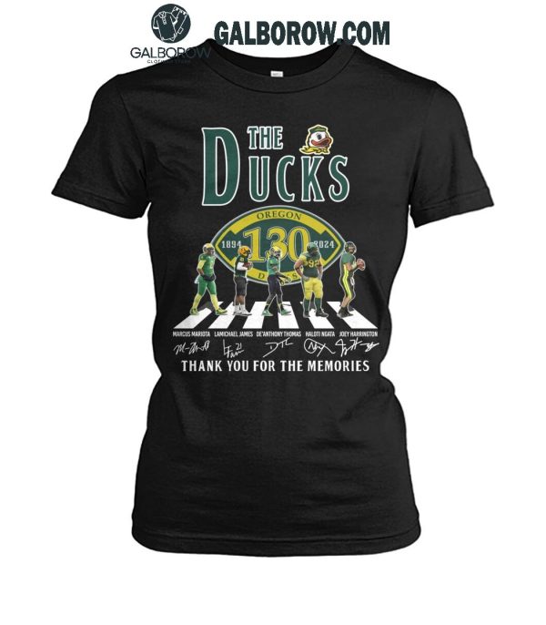 Oregon Ducks Thank You For 130 Years Of The Ducks Legends T-Shirt