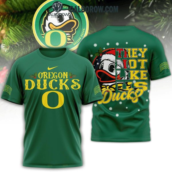 Oregon Ducks They Not Like Us Christmas Ducks Hoodie T-Shirt