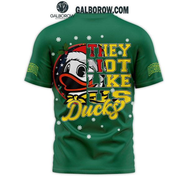 Oregon Ducks They Not Like Us Christmas Ducks Hoodie T-Shirt