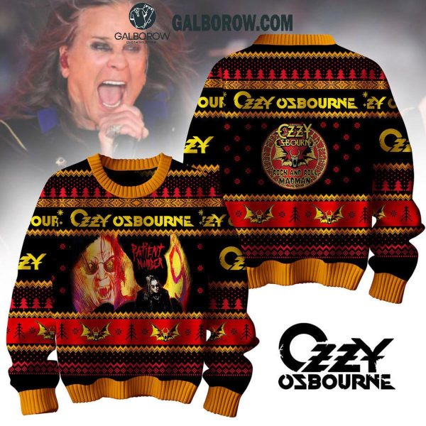 Ozzy Osbourne Patient Number 9 Rock And Roll Madman Ugly Sweater