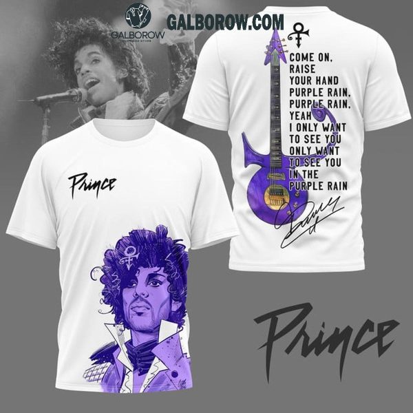 Prince Come On Raise Your Hand Purple Rain Hoodie T-Shirt