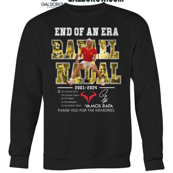 Rafael Nadal End Of An Era 2001 2024 Thank You Vamos Rafa T Shirt