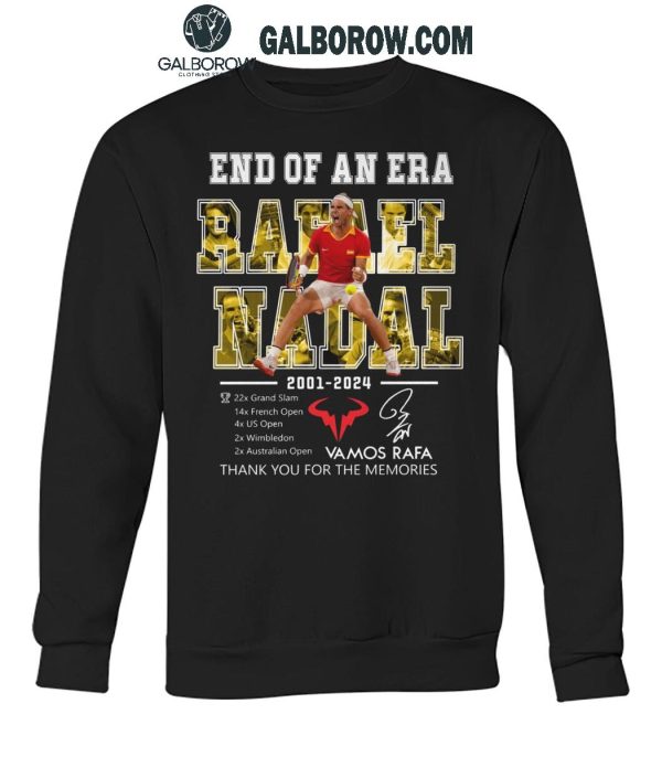 Rafael Nadal End Of An Era 2001-2024 Thank You Vamos Rafa T-Shirt