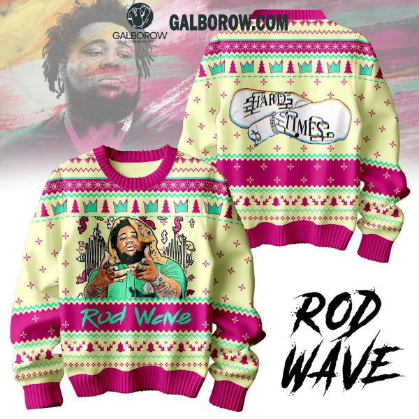 Rod Wave Hard Times 2024 Christmas Ugly Sweater