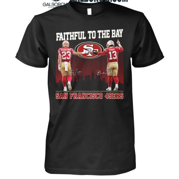 San Francisco 49ers Faithful To The Bay 2024 McCaffrey And Purdy T-Shirt