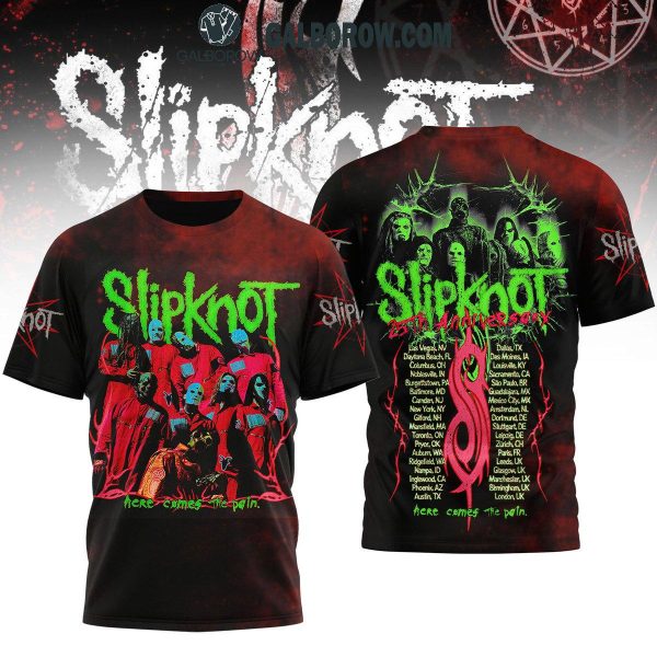 Slipknot Here Comes The Pain 2024 25th Anniversary Hoodie T-Shirt