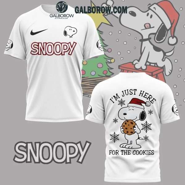 Snoopy Christmas I’m Just Here For The Cookies Hoodie T-Shirt White Version