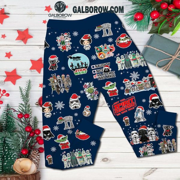 Star Wars 2024 We Can Leave The Christmas Light Up ‘Til January Fleece Pajamas Set