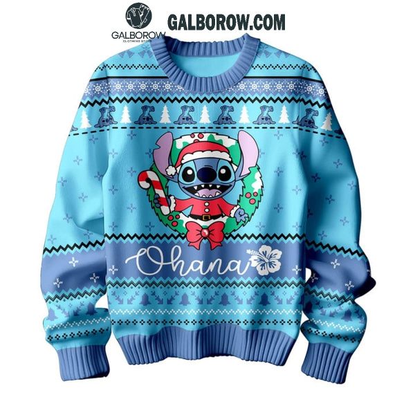 Stitch Ohana Means Family Time In Christmas Ugly Sweater