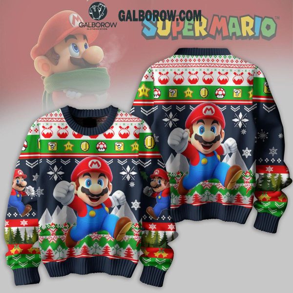 Super Mario Celebrating 2024 Christmas Ugly Sweater