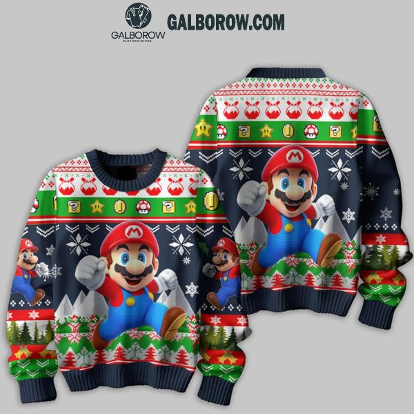 Super Mario Celebrating 2024 Christmas Ugly Sweater