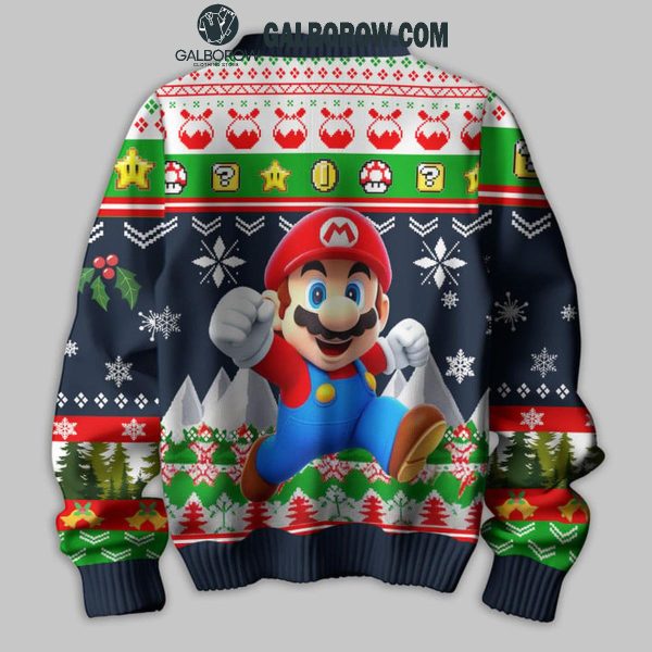 Super Mario Celebrating 2024 Christmas Ugly Sweater