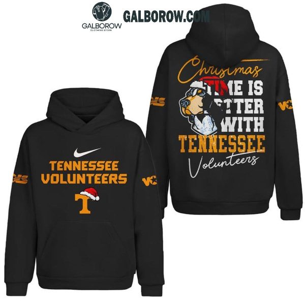 Tennessee Volunteers Christmas Time Is Better With Vols Fan Hoodie T-Shirt Black