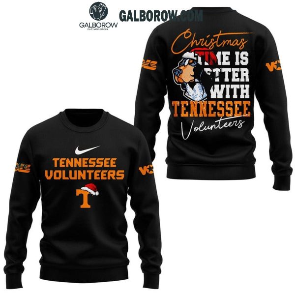 Tennessee Volunteers Christmas Time Is Better With Vols Fan Hoodie T-Shirt Black