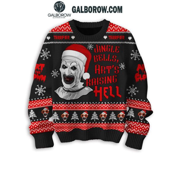 Terrifier 3 Jingle Bell Art’s Raising Hell Christmas Ugly Sweater