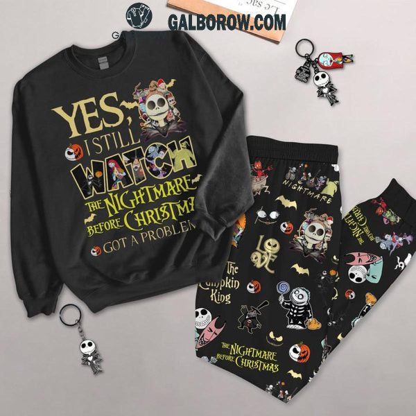 The Nightmare Before Christmas Yes I Still Watch Got A Problem Fleece Pajamas Set