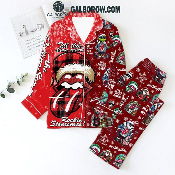 The Rolling Stones Grinch Rockin’ Christmas Polyester Pajamas Set