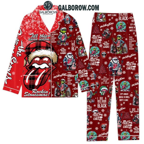 The Rolling Stones Grinch Rockin’ Christmas Polyester Pajamas Set