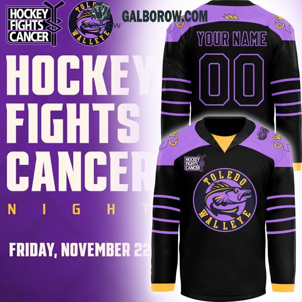 Toledo Walleye Fight Cancer Night 2024 Personalized Hockey Jersey