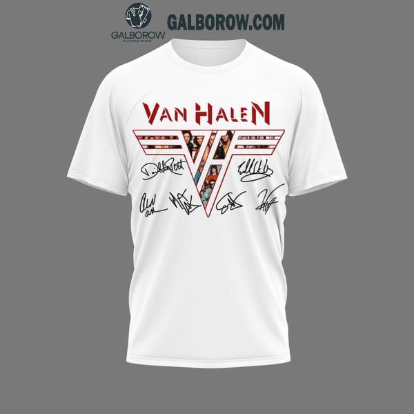 Van Halen Runnin’ With The Devil Eruption Hoodie T-Shirt White Version