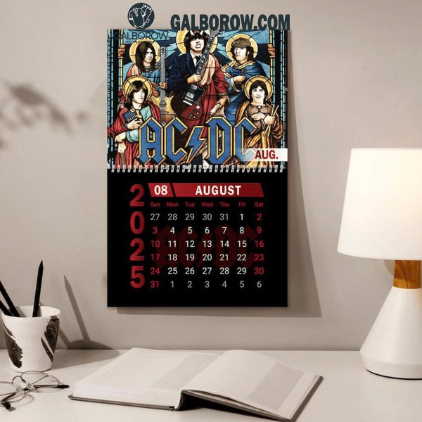 ACDC High Voltage Happy New Year 2025 Wall Hanging Calendar