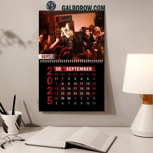 ACDC High Voltage Happy New Year 2025 Wall Hanging Calendar