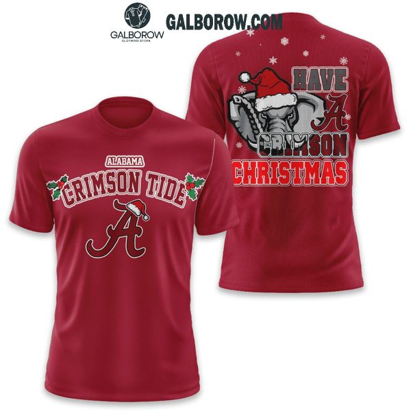 Alabama Crimson Tide Football Have A Crimson Christmas Celebration Hoodie T-Shirt