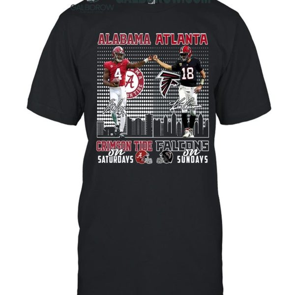 Alabama Crimson Tide On Saturdays Atlanta Falcons On Sundays 2024 T-Shirt