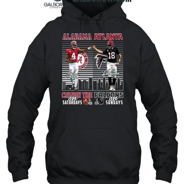 Alabama Crimson Tide On Saturdays Atlanta Falcons On Sundays 2024 T Shirt