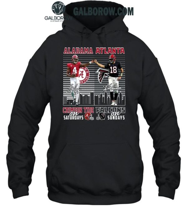 Alabama Crimson Tide On Saturdays Atlanta Falcons On Sundays 2024 T-Shirt