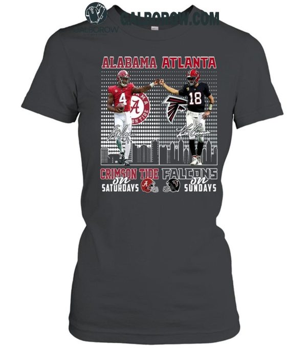 Alabama Crimson Tide On Saturdays Atlanta Falcons On Sundays 2024 T-Shirt