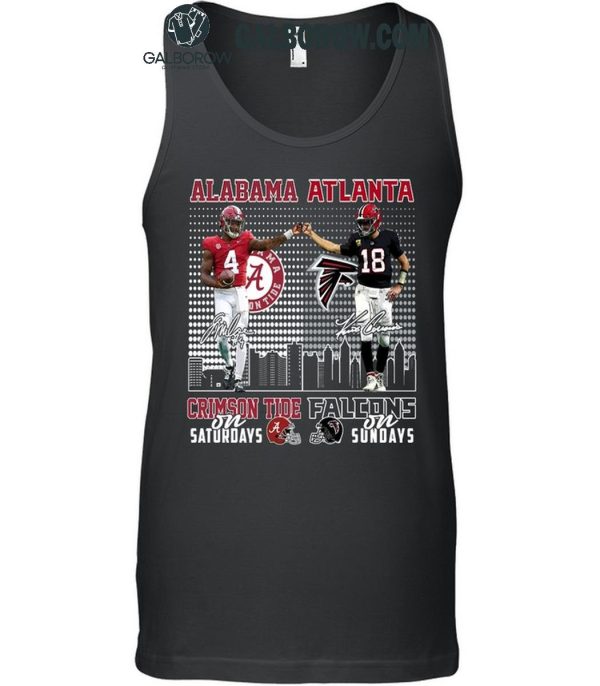 Alabama Crimson Tide On Saturdays Atlanta Falcons On Sundays 2024 T-Shirt