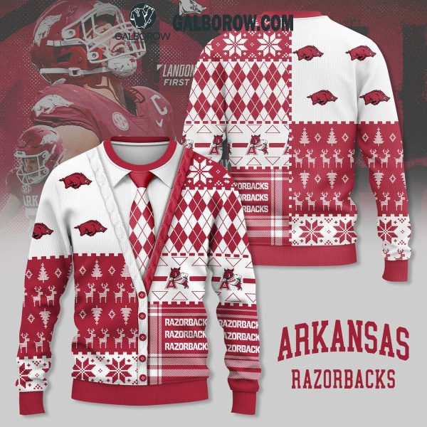 Arkansas Razorbacks Football Office Style 2024 Christmas Ugly Sweater