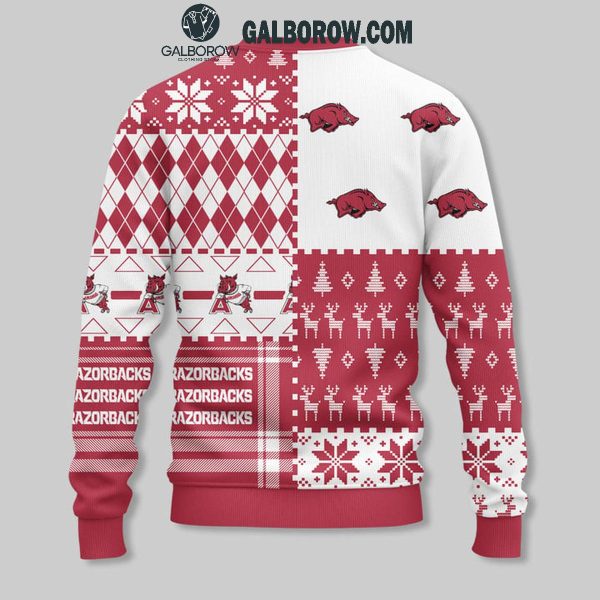 Arkansas Razorbacks Football Office Style 2024 Christmas Ugly Sweater