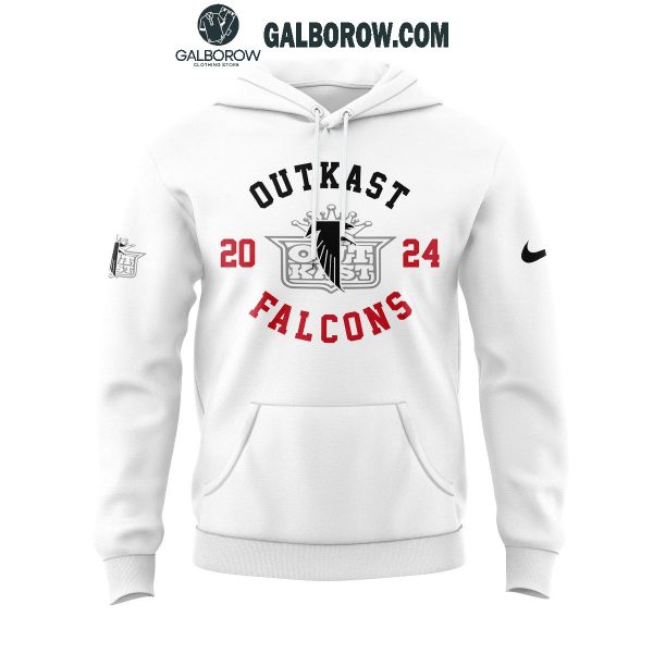 Atlanta Falcons Featuring With Outkast 2024 White Hoodie T-Shirt