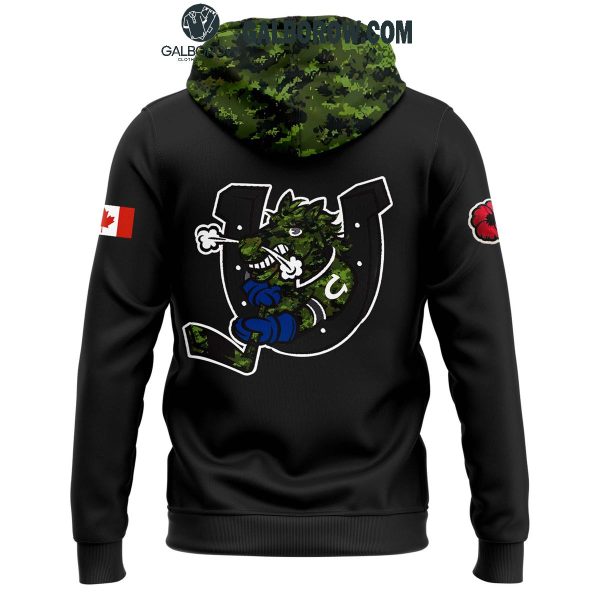 Barrie Colts Camo Salute To Service Club Hoodie T-Shirt