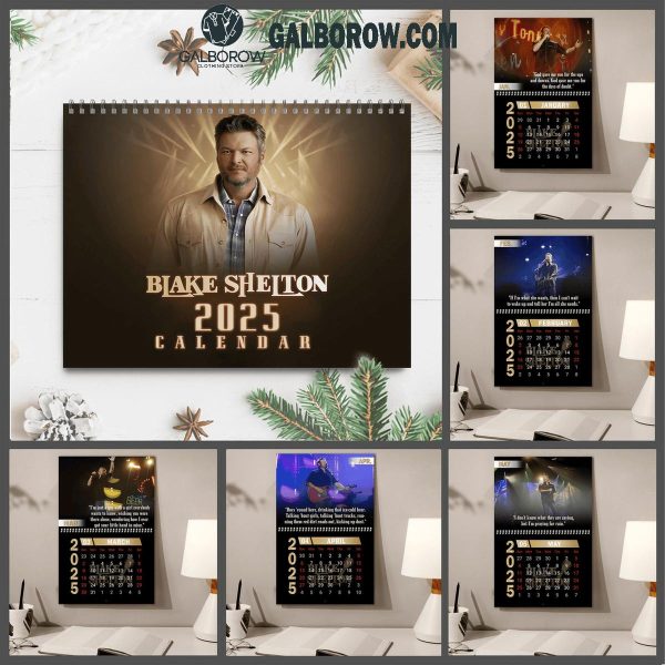 Blake Shelton Happy New Year 2025 Wall Hanging Calendar