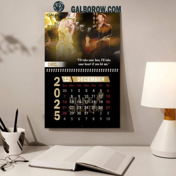 Blake Shelton Happy New Year 2025 Wall Hanging Calendar