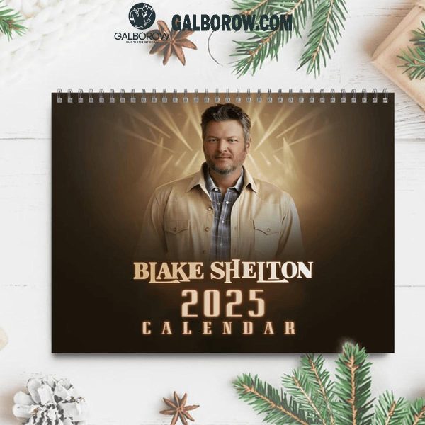 Blake Shelton Happy New Year 2025 Wall Hanging Calendar