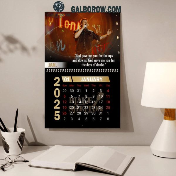 Blake Shelton Happy New Year 2025 Wall Hanging Calendar