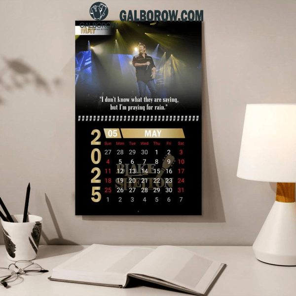 Blake Shelton Happy New Year 2025 Wall Hanging Calendar