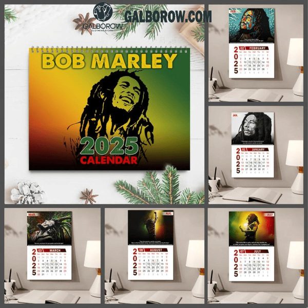 Bob Marley Happy New Year 2025 Wall Hanging Calendar